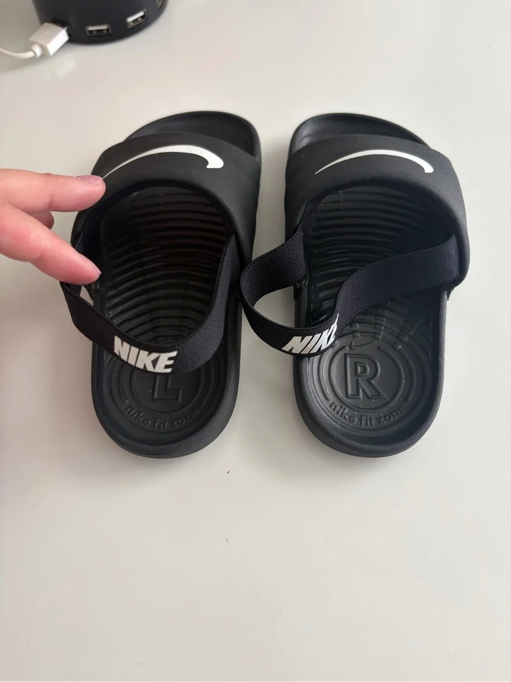 Nike Toddler Black Slide Sandals size 10C